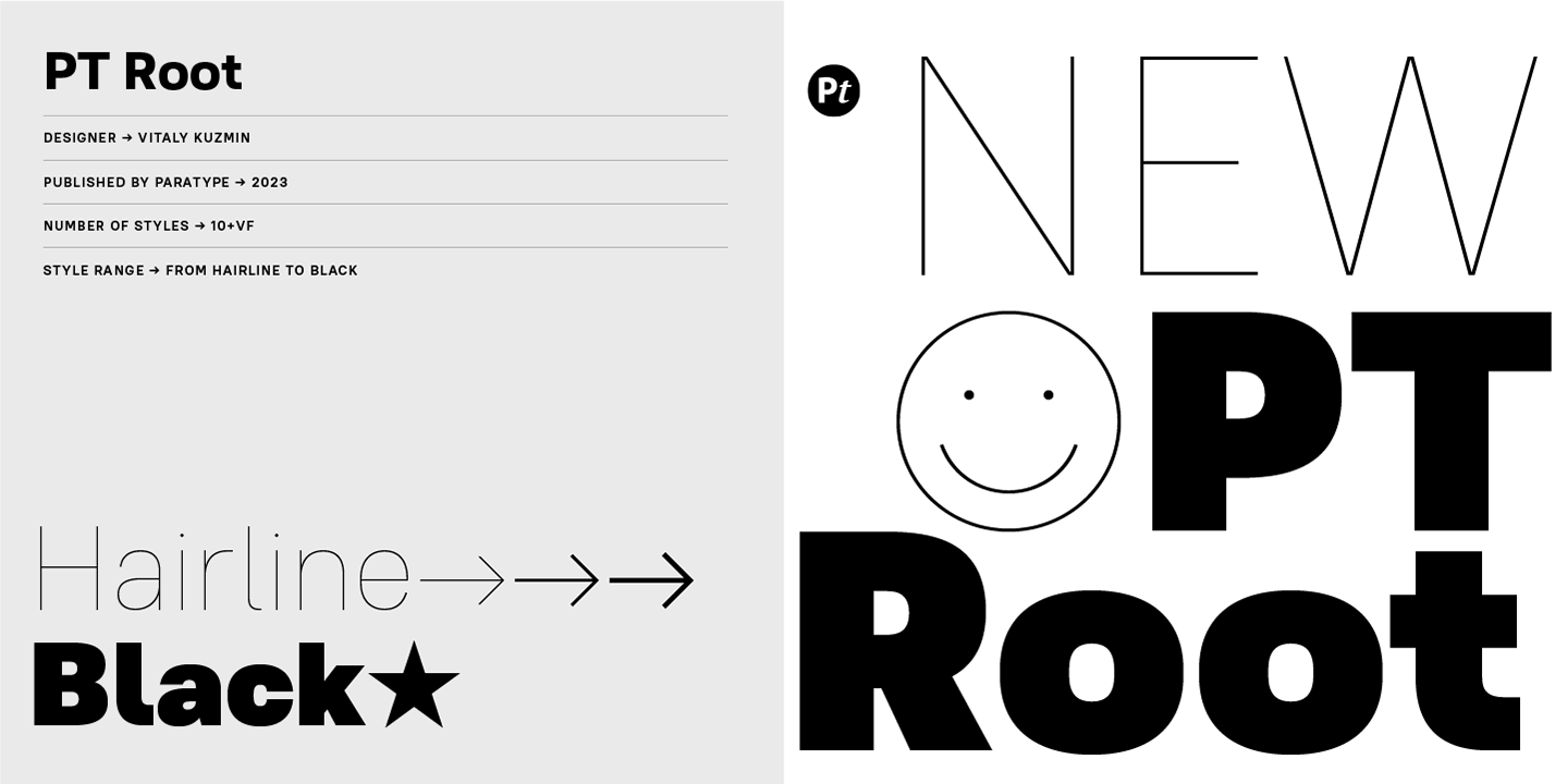 Шрифт для навигации PT Root