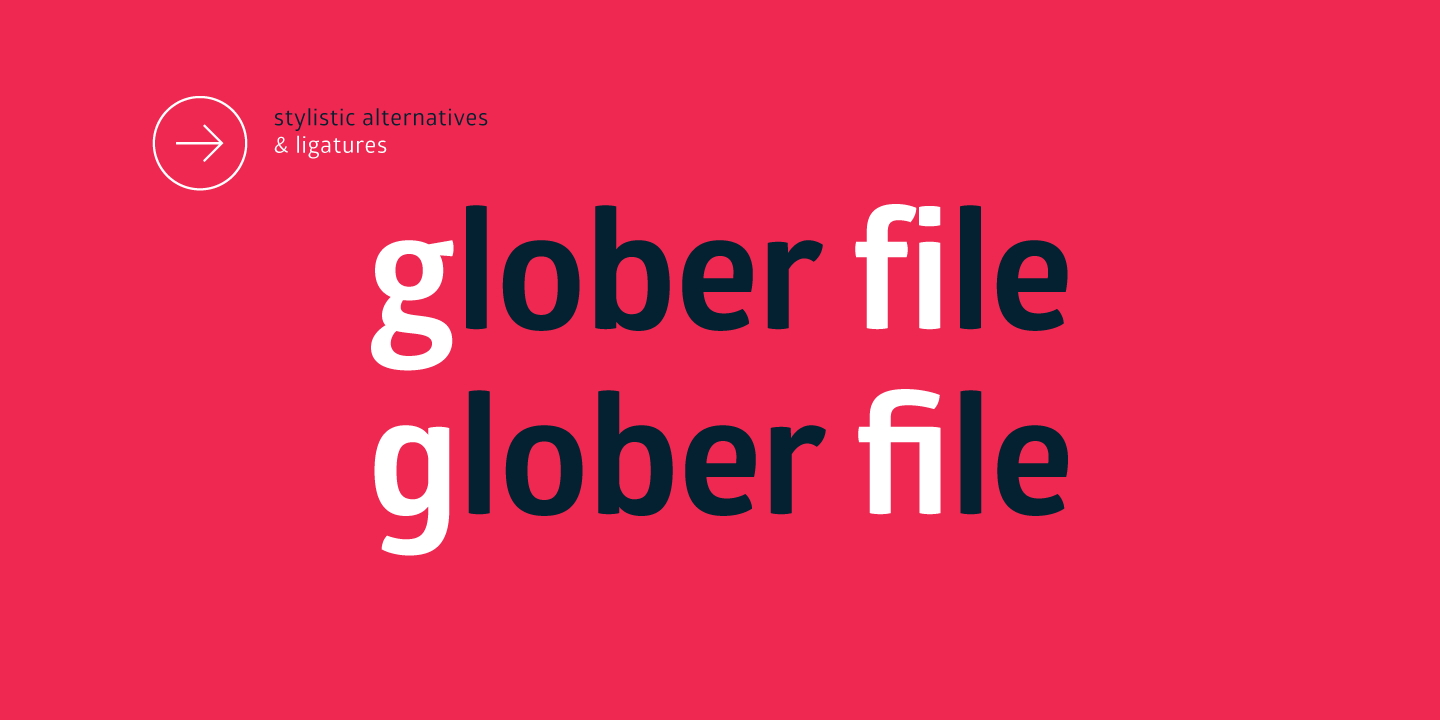 Шрифт для навигации Glober 