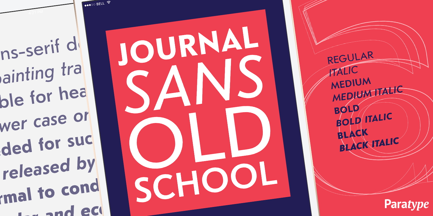Шрифт для навигации Journal Sans Old School