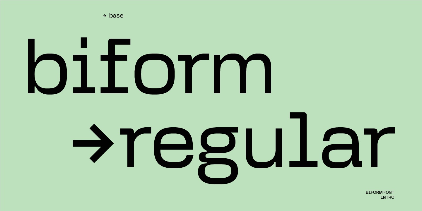 Шрифт для айдентики Biform